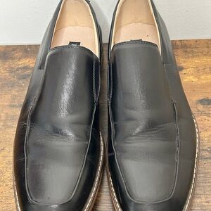 Men's Black Leather Loafers